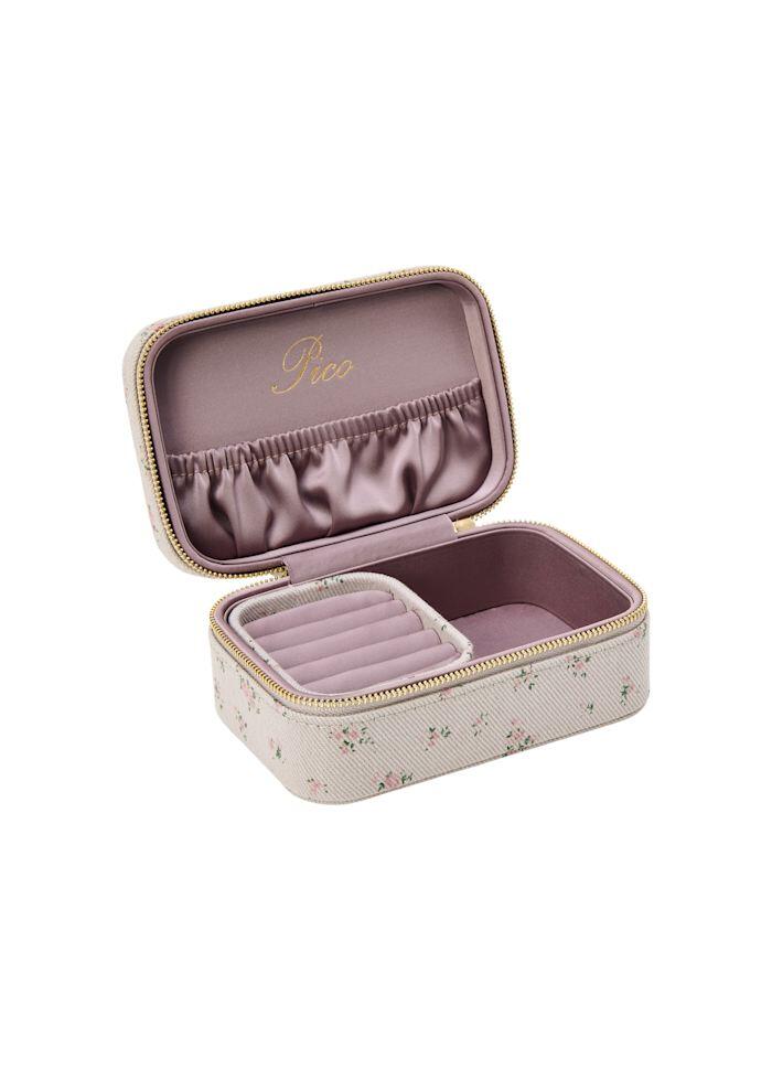 Smykkeskrin, stor - Taupe flower